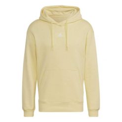 Bluza z polaru bawełnianego adidas. Żółte bluzy bez kaptura męskie Adidas, bez wzorów, z bawełny, sportowe, bez kołnierzyka, bez ramiączek. W wyprzedaży za 239.25 zł.
