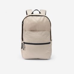 Plecak z przegrodą na laptopa 23 l. Brązowe plecaki damskie Decathlon, bez wzorów, z materiału, klasyczne. Za 129.99 zł.