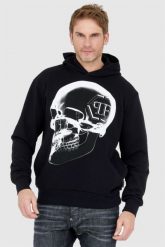 PHILIPP PLEIN Czarna bluza męska z kapturem x-ray skull. Czarne bluzy z kapturem męskie Philipp Plein, l. W wyprzedaży za 2,199.99 zł.