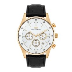 Rhodenwald & Söhne Chronograf Goodwill żółte złoto Skóra naturalna Czarny Zegarki męskie 1 ct Męskie. Czarne, analogowe zegarki męskie Rhodenwald & Söhne, srebrne. Za 669.99 zł.