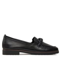 Mokasyny Tamaris. Czarne mokasyny damskie Tamaris. Za 319.99 zł.
