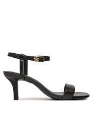 Tommy Hilfiger Sandały FW0FW08446 Czarny. Czarne sandały damskie Tommy Hilfiger, bez wzorów, ze skóry, bez obcasa, na szpilce. Za 399.99 zł.