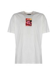 Diesel T-Shirt "Just" | A06605-0BEAF | Mężczyzna | Biały. Białe t-shirty męskie Diesel, m, bez wzorów, z bawełny, bez kołnierzyka. W wyprzedaży za 169.00 zł.