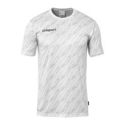 Koszulka Uhlsport Progressive 28. Białe t-shirty sportowe męskie UHLSPORT, z materiału, bez ramiączek, do piłki nożnej. Za 147.50 zł.