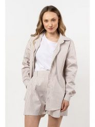 Awama Koszula w kolorze beżowym rozmiar: L/XL. Brązowe koszule damskie Awama, l, bez wzorów, bez kołnierzyka, bez ramiączek. Za 184.99 zł.