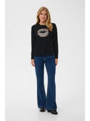 CULTURE Koszulka w kolorze czarnym rozmiar: XL. Czarne bluzki damskie Culture, xl, bez wzorów, bez kołnierzyka. Za 78.99 zł.