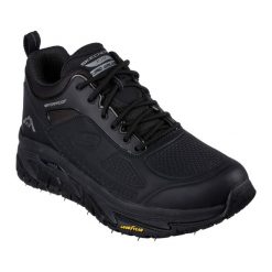 Buty męskie SKECHERS Arch Fit Road Walker Pyles Peak. Czarne buty trekkingowe męskie Skechers, bez zapięcia, trekkingowe. Za 439.99 zł.
