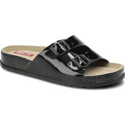 Czarne Klapki Big Star Wygodne Skórzane Buty. Czarne klapki damskie Big Star, bez wzorów, ze skóry, bez obcasa, na platformie. Za 119.00 zł.