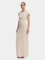 Joseph Ribkoff Sukienka wieczorowa 261713 Beżowy Slim Fit. Brązowe sukienki damskie Joseph Ribkoff, bez wzorów, z syntetyku, wizytowe, bez kołnierzyka, bez ramiączek. Za 1,289.00 zł.