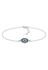 Elli Damski z symbolem Evil Eye i kryształami ze srebra próby 925 Bransoletki 1 ct. Brązowe bransoletki damskie Elli, srebrne. Za 173.99 zł.