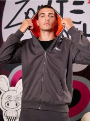 Bluza Zombie Dash - szary. Szare bluzy z kapturem męskie Sinsay, l. Za 49.99 zł.