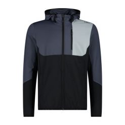 Kurtka z kapturem CMP. Czarne kurtki męskie CMP, bez wzorów, sportowe, z kapturem. Za 403.50 zł.