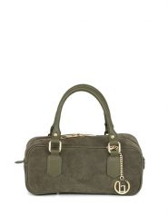 Lia Biassoni Skórzana torebka "Suede" w kolorze oliwkowym - 27 x 14 x 12 cm rozmiar: onesize. Zielone torebki klasyczne damskie Lia Biassoni, bez wzorów, z materiału, bez dodatków. Za 304.99 zł.