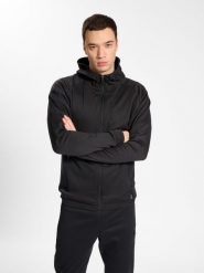 Bluza z kapturem i zamkiem błyskawicznym Hummel MT Interval. Czarne bluzy z kapturem męskie HUMMEL, xl, z bawełny. Za 165.90 zł.