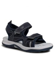 Lasocki Kids Sandały CI12-TWISTY-01(III)CH Granatowy. Niebieskie sandały chłopięce Lasocki Kids, z nubiku, bez zapięcia. Za 129.99 zł.