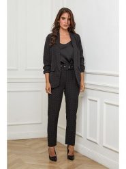 L'armoire de Suzette Spodnie w kolorze czarnym rozmiar: 38/40. Czarne spodnie materiałowe damskie L'armoire de Suzette, bez wzorów, z materiału, klasyczne, z standardowym stanem. Za 148.61 zł.