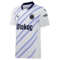 Męska koszulka wyjazdowa Fenerbahçe SK 24/25 PUMA White Dusky Blue. Białe t-shirty sportowe męskie Puma, l, bez ramiączek, do piłki nożnej. W wyprzedaży za 269.00 zł.