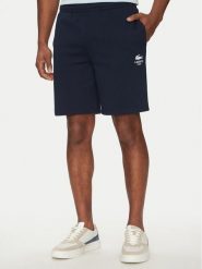 Lacoste Szorty sportowe Unisex GH0990 Granatowy Regular Fit. Niebieskie szorty męskie Lacoste, bez wzorów, z bawełny, sportowe. Za 219.99 zł.