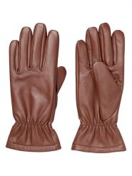 Becksöndergaard Skórzane rękawiczki w kolorze brązowym rozmiar: 7,5. Brązowe rękawiczki damskie Becksöndergaard, bez wzorów, z materiału. Za 160.96 zł.