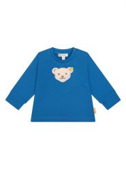 Steiff Bluza w kolorze niebieskim rozmiar: 80. Niebieskie bluzy i bluzki niemowlęce Steiff, z aplikacjami, bez ramiączek, bez kaptura. Za 75.51 zł.