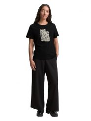 Tom Tailor Koszulka w kolorze czarnym rozmiar: XL. Czarne t-shirty damskie Tom Tailor, xl, bez wzorów, z bawełny, bez kołnierzyka. Za 43.78 zł.