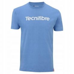 Koszulka tenisowa męska Tecnifibre Club Tee T-shirt. Niebieskie t-shirty męskie TECNIFIBRE, m, bez wzorów, bez kołnierzyka. W wyprzedaży za 99.00 zł.