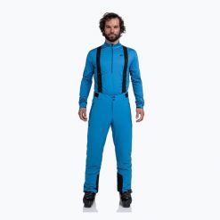 Spodnie narciarskie męskie Schöffel Pine. Niebieskie spodnie materiałowe męskie Schöffel, bez wzorów, z materiału, sportowe. Za 629.99 zł.