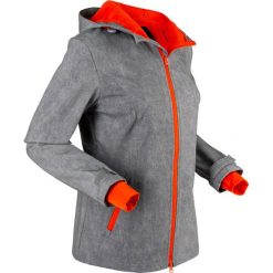 Kurtka funkcyjna softshell bonprix dymny szary - czerwona pomarańcza melanż. Szare kurtki damskie bonprix, bez wzorów, z softshellu, bez kaptura. Za 89.99 zł.