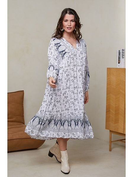 Curvy Lady Sukienka w kolorze białym rozmiar: 40/42. Białe sukienki damskie Curvy Lady, bez wzorów, z wiskozy, klasyczne, bez kołnierzyka, bez ramiączek, midi. Za 79.03 zł.