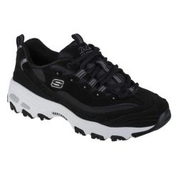 Buty sportowe Sneakersy damskie, Skechers D Lites-Biggest Fan. Czarne buty sportowe na co dzień damskie Skechers, bez wzorów, trekkingowe. Za 299.99 zł.