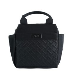 Torba termiczna lunch box damska Solier LBS02 Czarna. Czarne torebki klasyczne damskie bez wzorów, pikowane, bez dodatków. Za 42.99 zł.