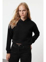 Trendyol Bluza w kolorze czarnym rozmiar: XL. Czarne bluzy z kapturem damskie Trendyol, xl, z bawełny. Za 60.99 zł.