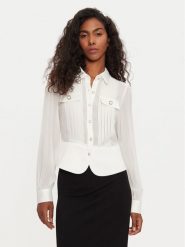 Morgan Koszula 232-CLOCLO Biały Regular Fit. Białe koszule damskie Morgan, bez wzorów, z syntetyku, bez kołnierzyka, bez ramiączek. Za 254.99 zł.