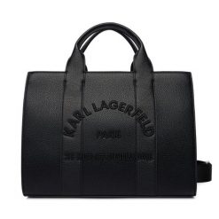 Torebka KARL LAGERFELD. Czarne torebki klasyczne damskie Karl Lagerfeld, bez wzorów, bez dodatków. Za 849.99 zł.