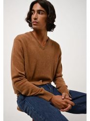 AUTHENTIC CASHMERE Kaszmirowy sweter "Agel" w kolorze jasnobrązowym rozmiar: L. Brązowe swetry męskie AUTHENTIC CASHMERE, l, bez wzorów, z kaszmiru, bez kołnierzyka. Za 223.99 zł.