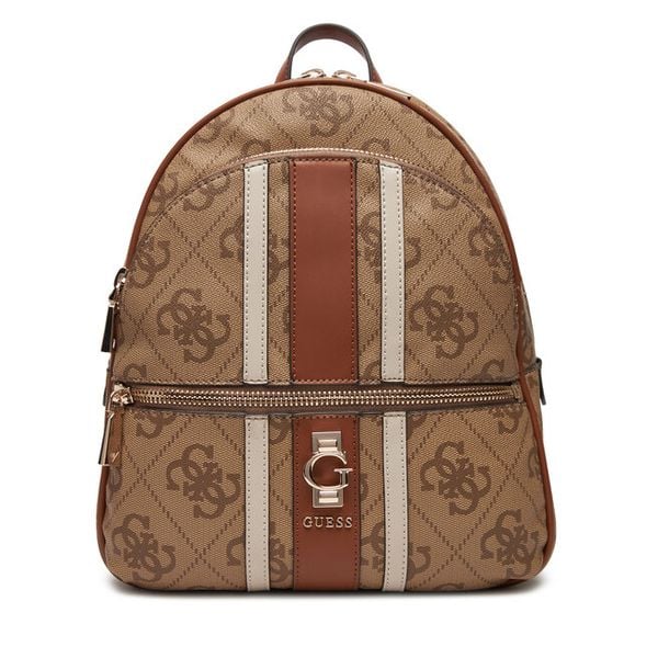 Plecak Guess. Brązowe plecaki damskie Guess, z aplikacjami. Za 469.99 zł.