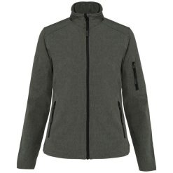 Kurtka Softshell dla kobiet Kariban. Zielone kurtki damskie KARIBAN, bez wzorów, z softshellu, bez kaptura. Za 222.50 zł.