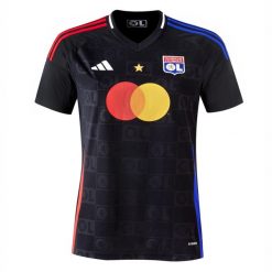 Koszulka Olympique Lyonnais 24/25 Away. Czarne t-shirty damskie OLYMPIQUE LYONNAIS, l, z aplikacjami, z poliesteru, bez kołnierzyka. Za 449.00 zł.