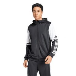 Bluza dresowa z kapturem adidas Squadra25. Białe bluzy z kapturem męskie Adidas, z dresówki. Za 153.99 zł.