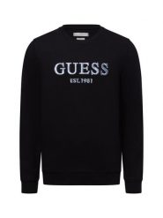 GUESS Bluza męska Mężczyźni Bawełna czarny wzorzysty, XXL. Czarne bluzy bez kaptura męskie Guess, m, z bawełny. Za 279.95 zł.