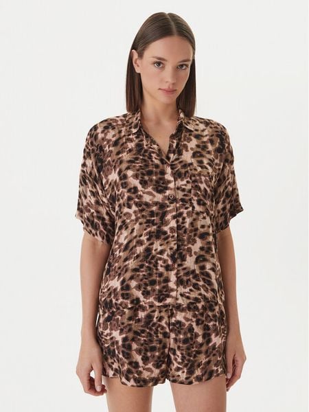 Femilet by Chantelle Koszulka piżamowa Layla FNAGJ5 Brązowy. Brązowe koszule nocne damskie Femilet by Chantelle, bez wzorów, z wiskozy. Za 179.99 zł.