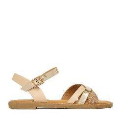 Sandały JENNY. Żółte sandały damskie Jenny, bez wzorów, bez obcasa, na płaskiej podeszwie. Za 99.99 zł.