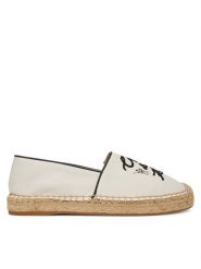 KARL LAGERFELD Espadryle KL81125 Biały. Białe espadryle damskie Karl Lagerfeld, bez wzorów, z materiału, bez obcasa. Za 359.99 zł.
