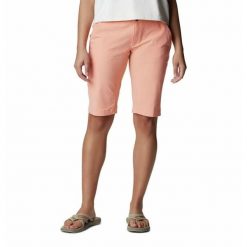 Krótkie spodenki turystyczne damskie Columbia Saturday Trail Long Short. Brązowe szorty damskie Columbia, bez wzorów, sportowe. Za 109.99 zł.