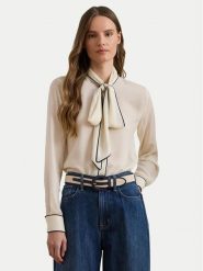 LAUREN RALPH LAUREN Koszula 200957396003 Beżowy Regular Fit. Brązowe koszule damskie Lauren Ralph Lauren, l, bez wzorów, z syntetyku, bez kołnierzyka, bez ramiączek. Za 889.99 zł.