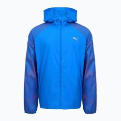 Kurtka do biegania męska PUMA Run Favorite Woven Jacket. Niebieskie kurtki treningowe męskie Puma, na wiosnę, m, bez wzorów, z materiału, do biegania. Za 169.99 zł.