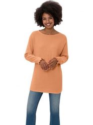 Heine Sweter w kolorze brzoskwiniowym rozmiar: 44. Pomarańczowe swetry klasyczne damskie Heine, bez kołnierzyka. Za 78.47 zł.