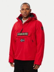Napapijri Kurtka anorak Rainforest Next NP0A4IB9 Czerwony ciemny Regular Fit. Czerwone kurtki męskie Napapijri, l, bez wzorów, z syntetyku, bez kaptura. Za 1,239.00 zł.