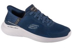 Buty do chodzenia męskie Skechers Bounder 2.0. Niebieskie buty sportowe na co dzień męskie Skechers, z materiału, bez zapięcia, trekkingowe. Za 525.00 zł.