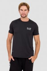 EA7 Czarny t-shirt Ventus 7. Czarne t-shirty męskie EA7 Emporio Armani, l, bez wzorów, bez kołnierzyka. W wyprzedaży za 251.99 zł.